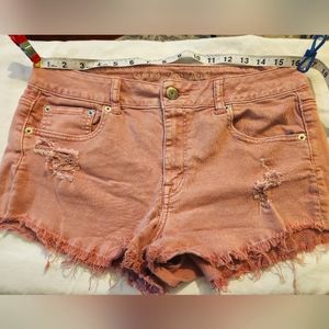 American Eagle Pink Jean Shorts